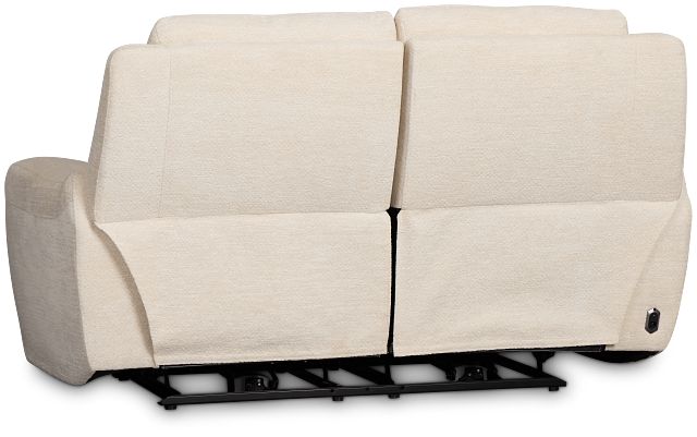 Bennett Light Beige Fabric Power Reclining Loveseat