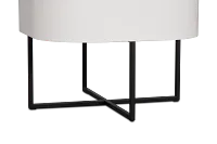 Harlan White Round End Table