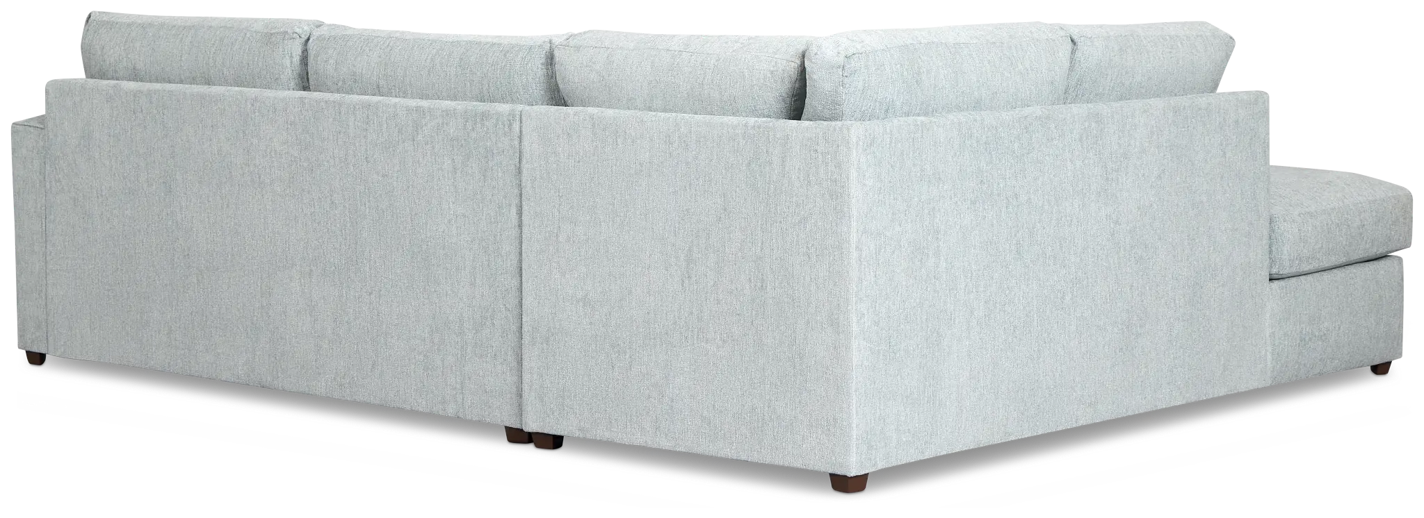Shore Light Blue Fabric Left Bumper Sectional Shore Light Blue Fabric Left Bumper Sectional