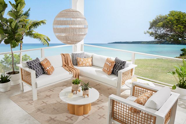 Sunrise White Small Left Sectional