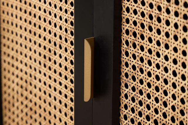 Sarto Black Four-door Cabinet