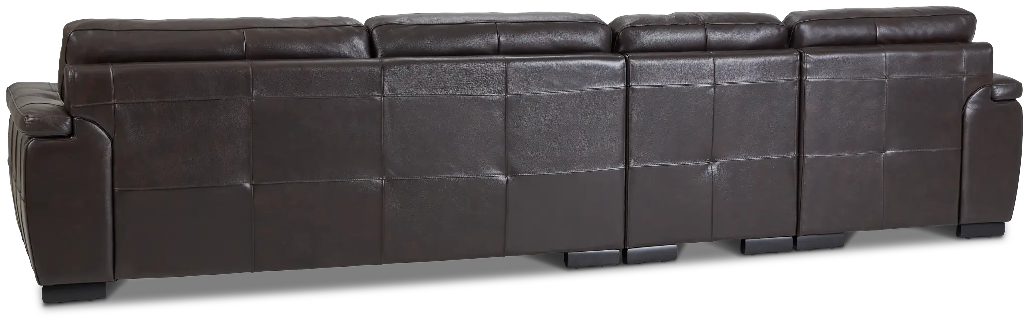 Braden Dark Brown Leather Small Left Chaise Sectional Braden Dark Brown Leather Small Left Chaise Sectional