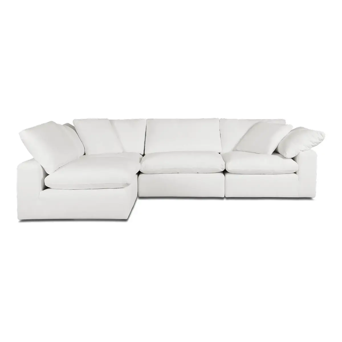 Nixon White Fabric 4-piece Modular Sectional Nixon White Fabric 4-piece Modular Sectional