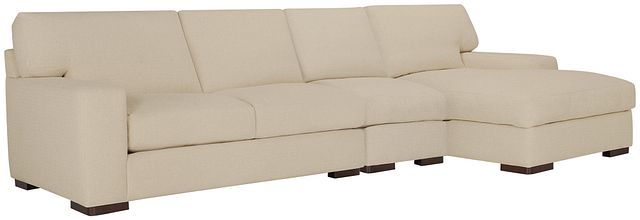 Veronica Khaki Down Small Right Chaise Sectional