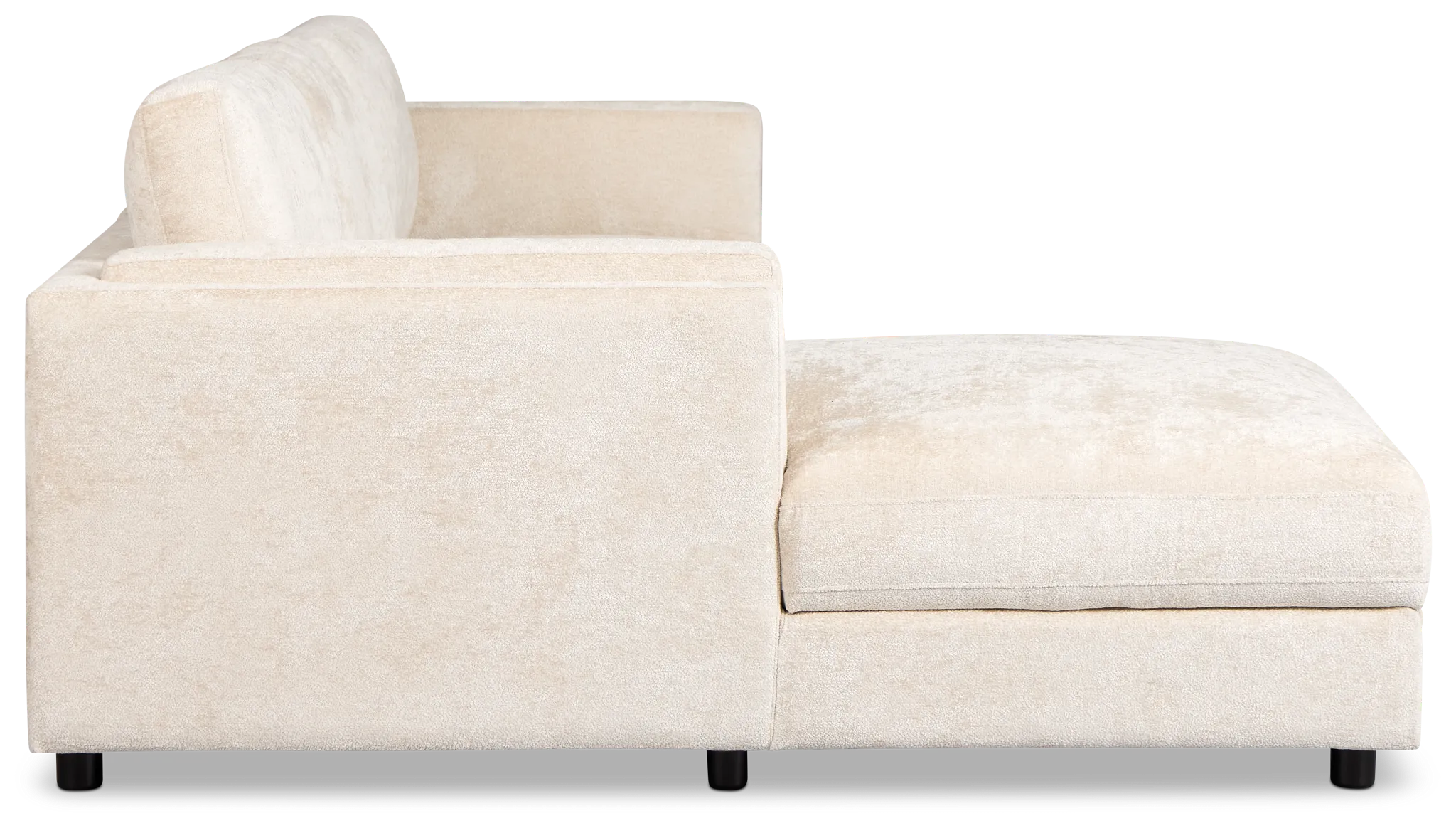 Farren Beige Fabric Small Left Chaise Storage Sleeper Sectional