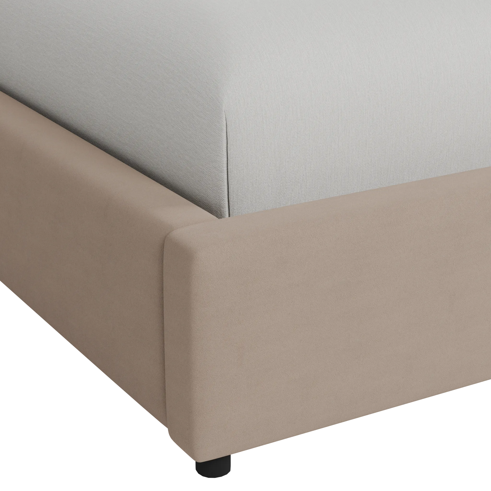 Grayton Joya Beige 44" Upholstered Platform Bed