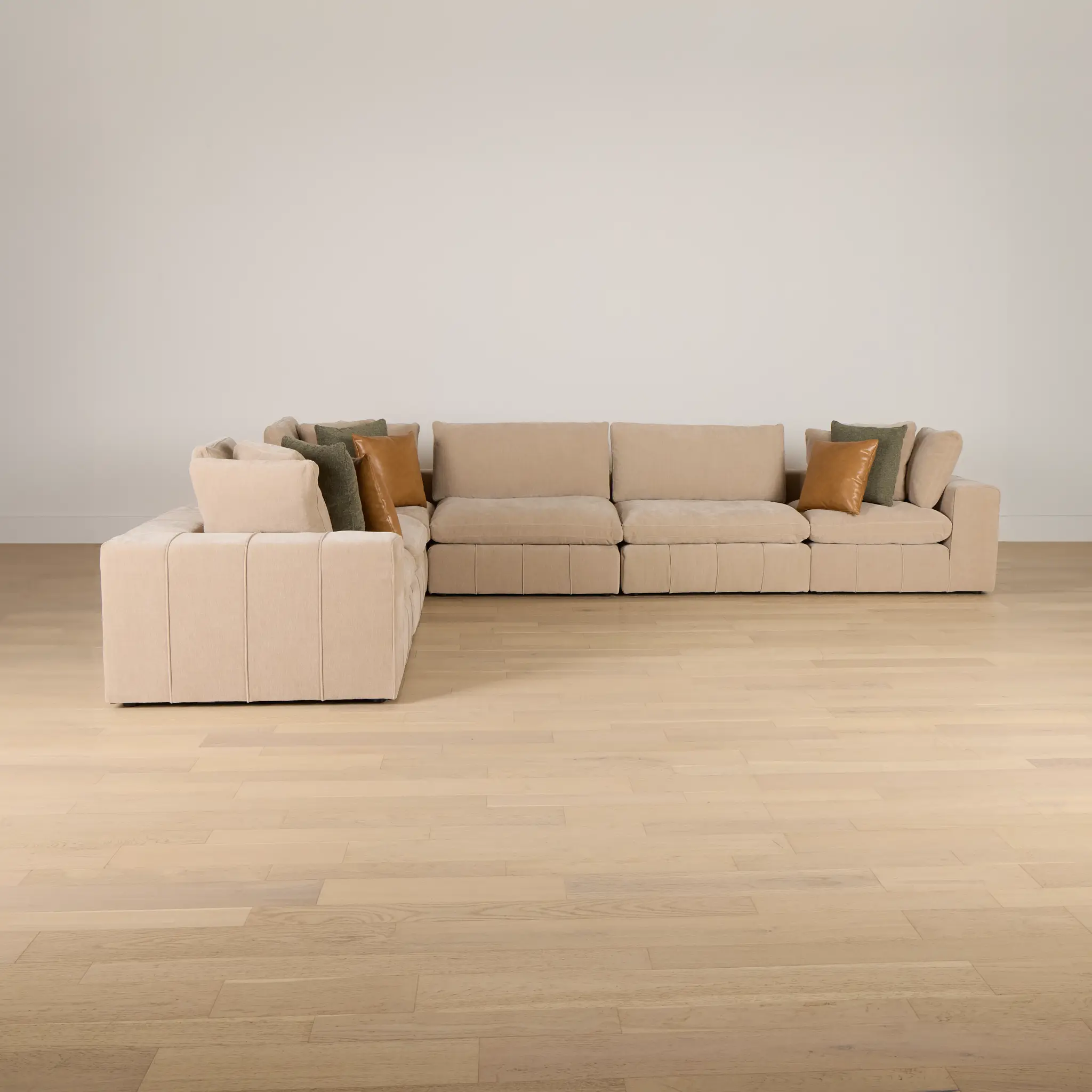 Cruz Light Beige Fabric 6-piece Modular Sectional Cruz Light Beige Fabric 6-piece Modular Sectional