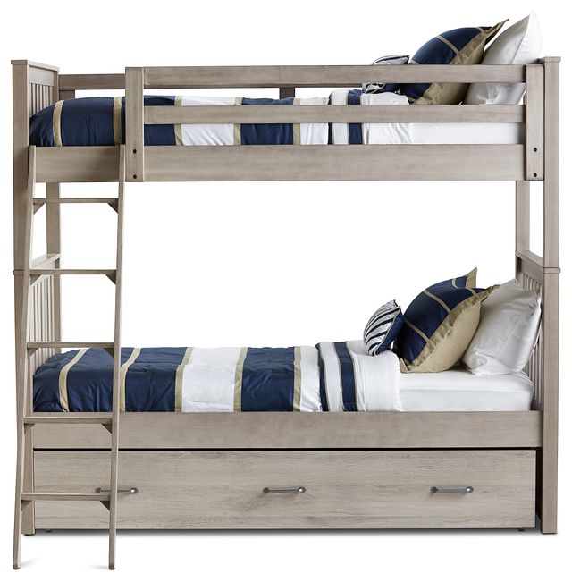 Rivercreek Gray Wood Trundle Bunk Bed
