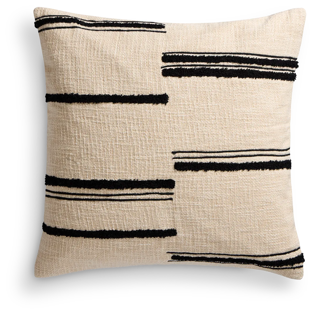 Maycie Ivory 22" Square Accent Pillow