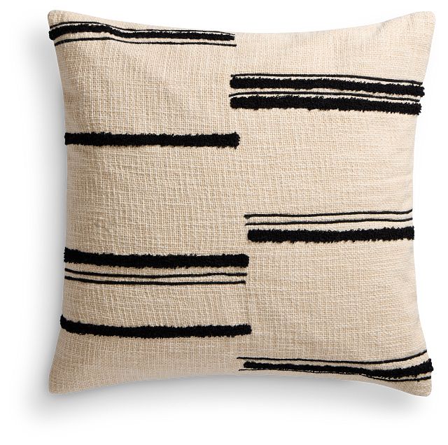 Maycie Ivory 22" Square Accent Pillow
