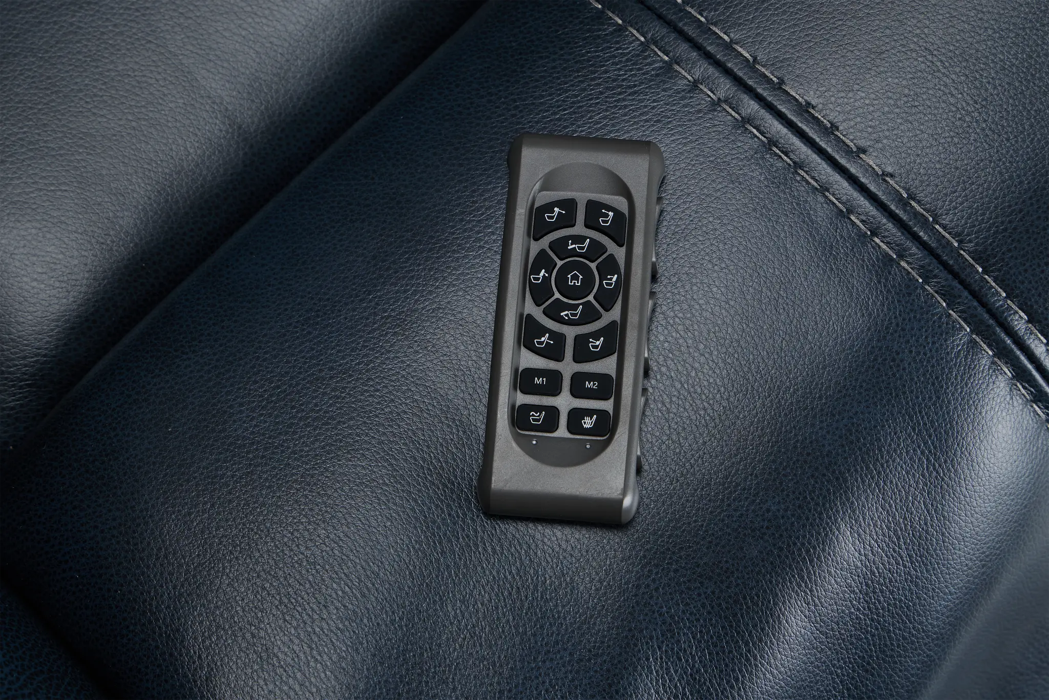 Jonas Dark Blue Lthr/vinyl Power Recliner With Heat And Massage Jonas Dark Blue Lthr/vinyl Power Recliner With Heat And Massage