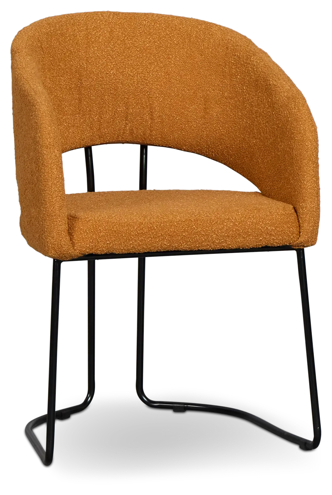 Merrick Dark Orange Round Upholstered Side Chair Merrick Dark Orange Round Upholstered Side Chair