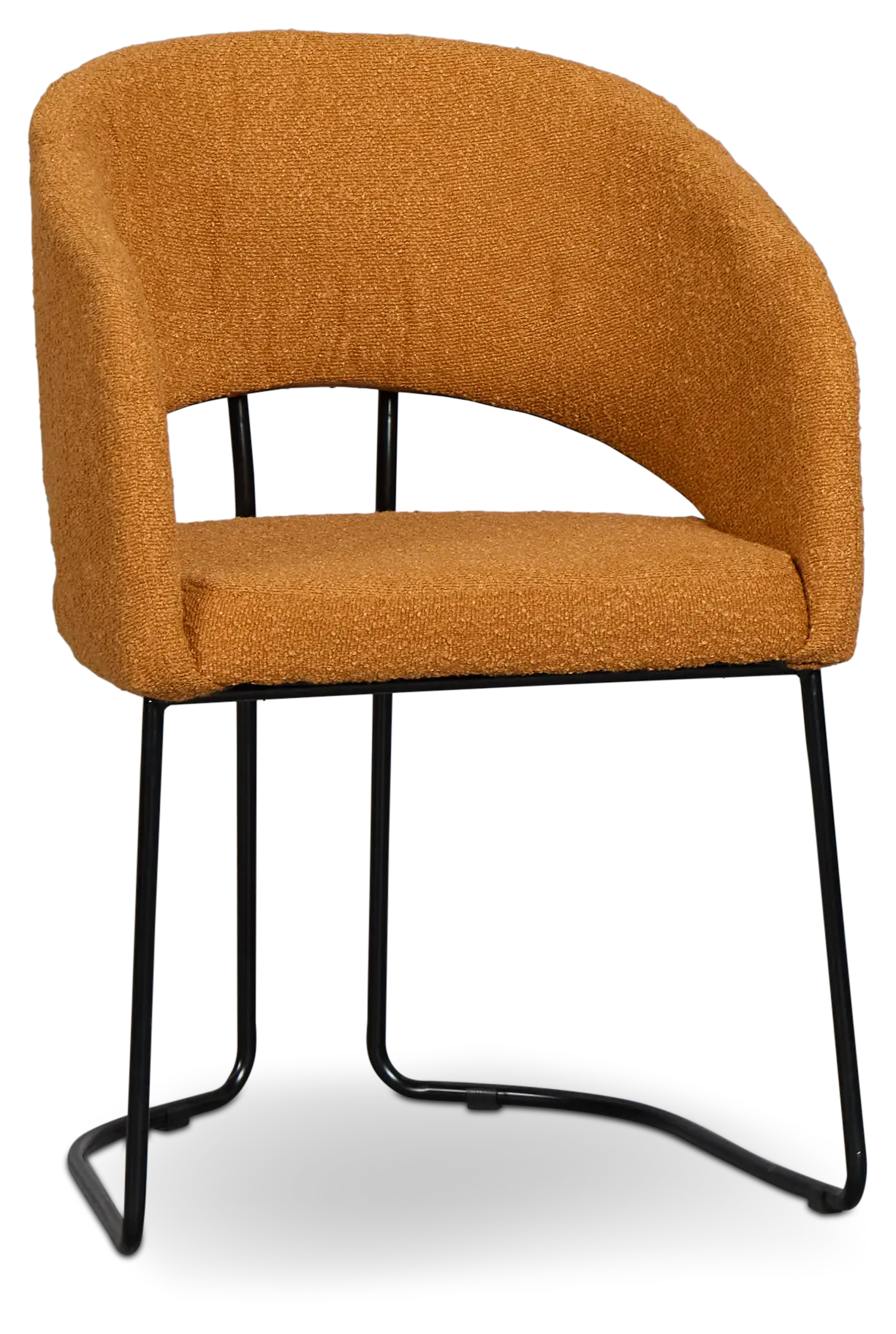 Merrick Dark Orange Round Upholstered Side Chair Merrick Dark Orange Round Upholstered Side Chair