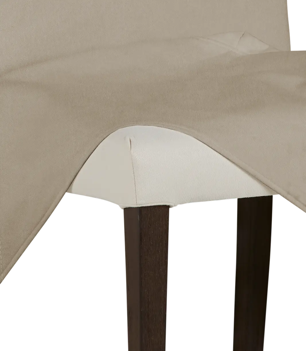 Destination Beige Long Slipcover Chair With Medium-tone Leg Destination Beige Long Slipcover Chair With Medium-tone Leg
