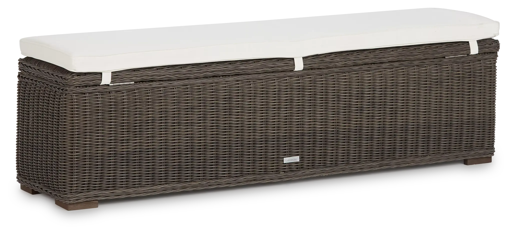 Canyon Gray White Woven Dining Bench Canyon Gray White Woven Dining Bench