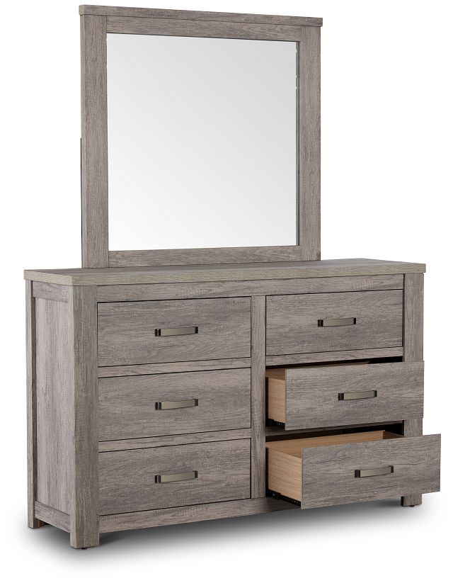 Bristol Gray Dresser & Mirror