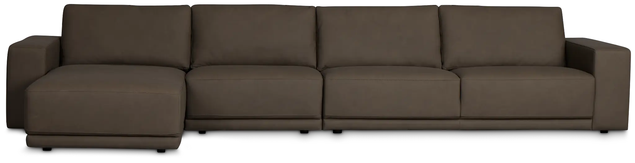 Kellan Dark Gray Leather Small Left Chaise Sectional Kellan Dark Gray Leather Small Left Chaise Sectional