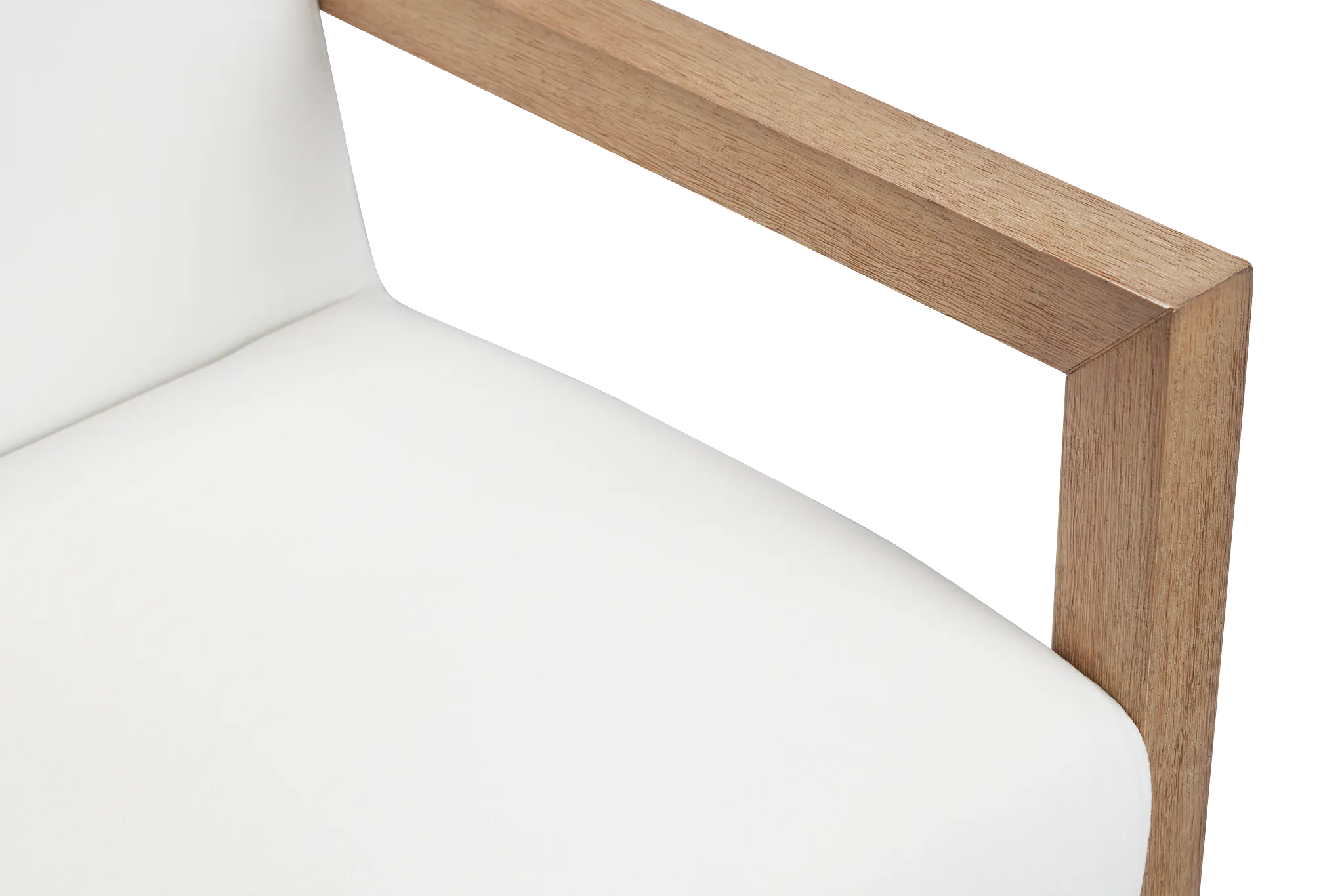 Haven White Upholstered Arm Chair