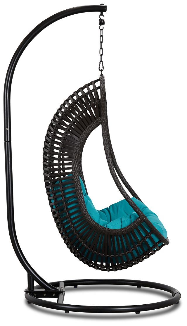 Verano Dark Teal Hanging Chair (2)