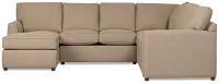 Tate Brown Fabric Medium Left Chaise Sectional