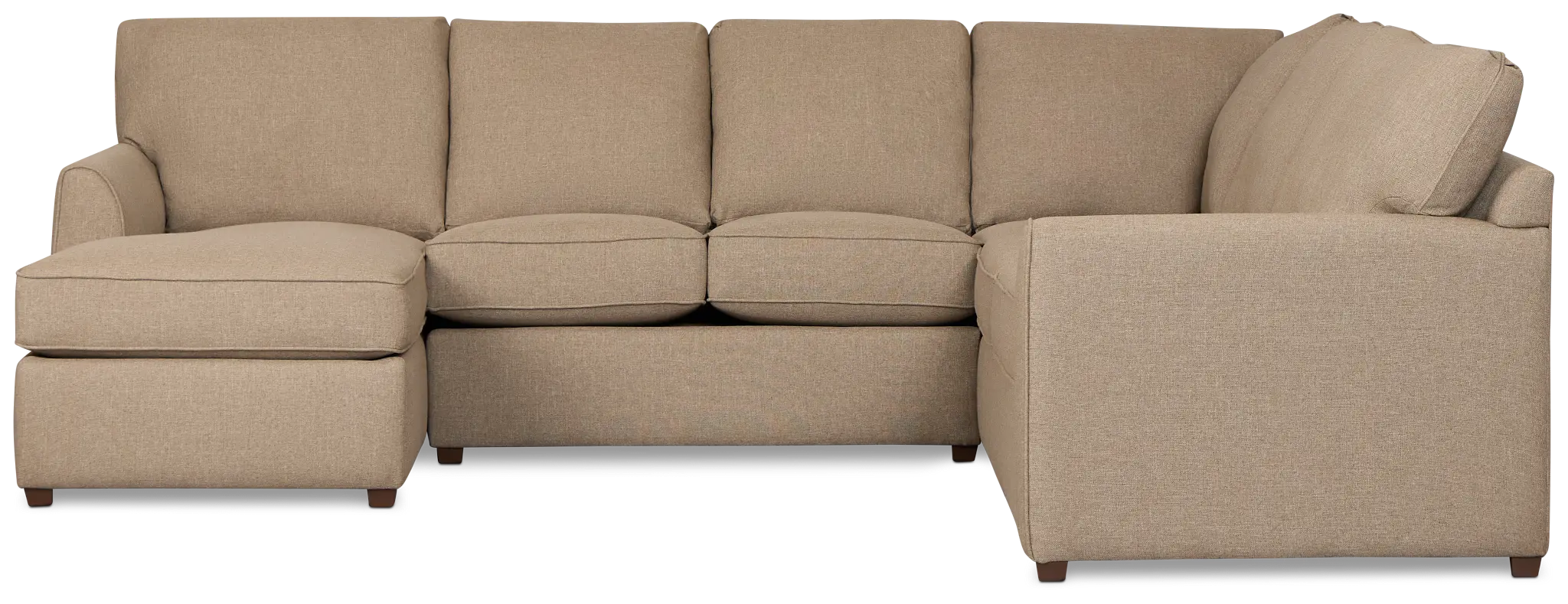 Tate Brown Fabric Medium Left Chaise Sectional Tate Brown Fabric Medium Left Chaise Sectional
