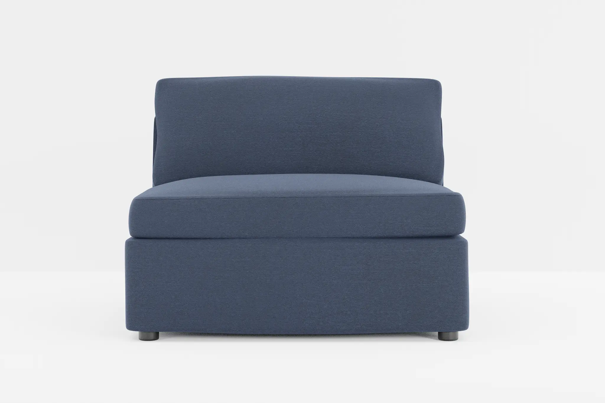 Destin Peyton Dark Blue Fabric Armless Chair Destin Peyton Dark Blue Fabric Armless Chair