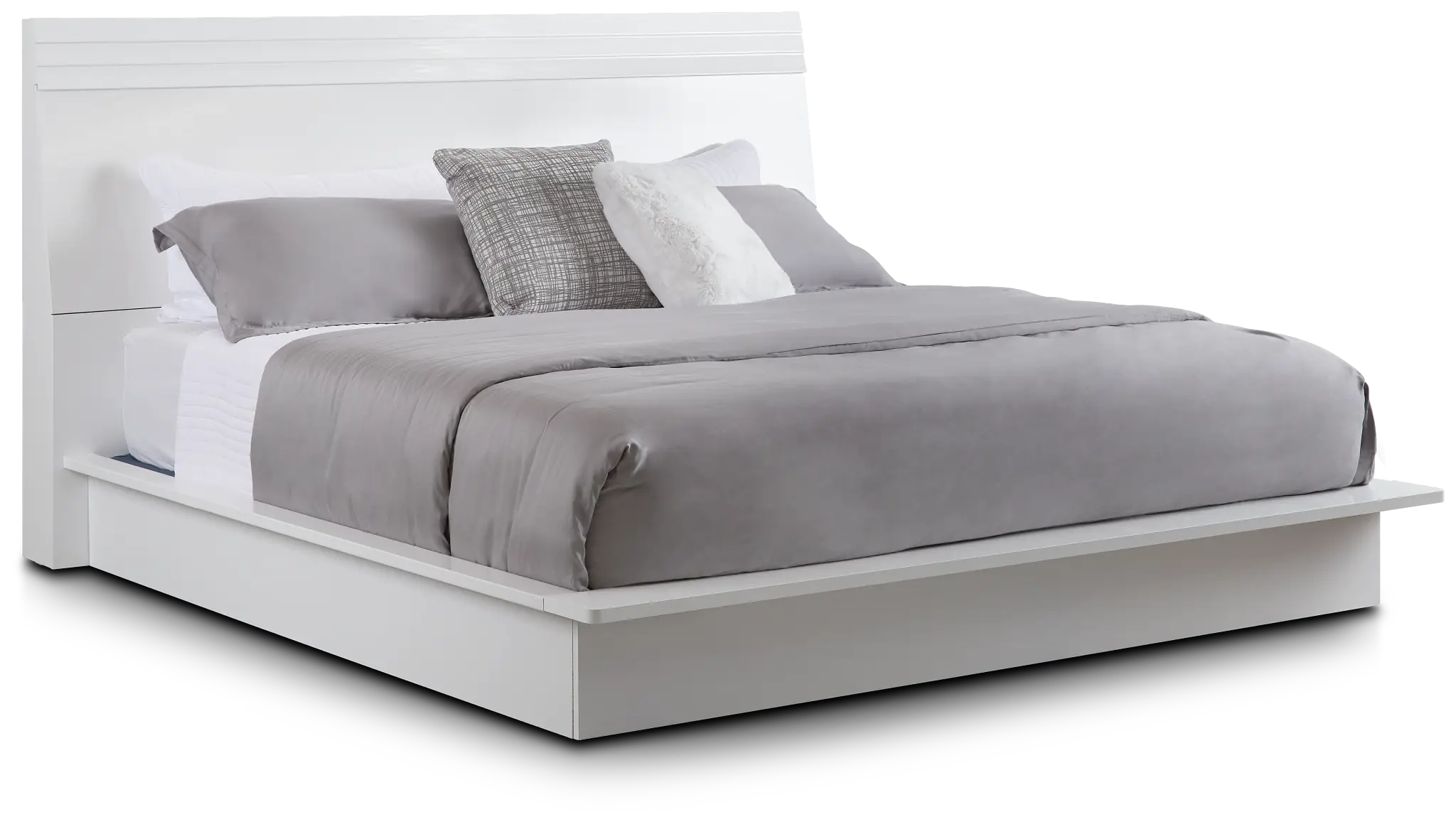 Midtown White Wood Platform Bed Midtown White Wood Platform Bed
