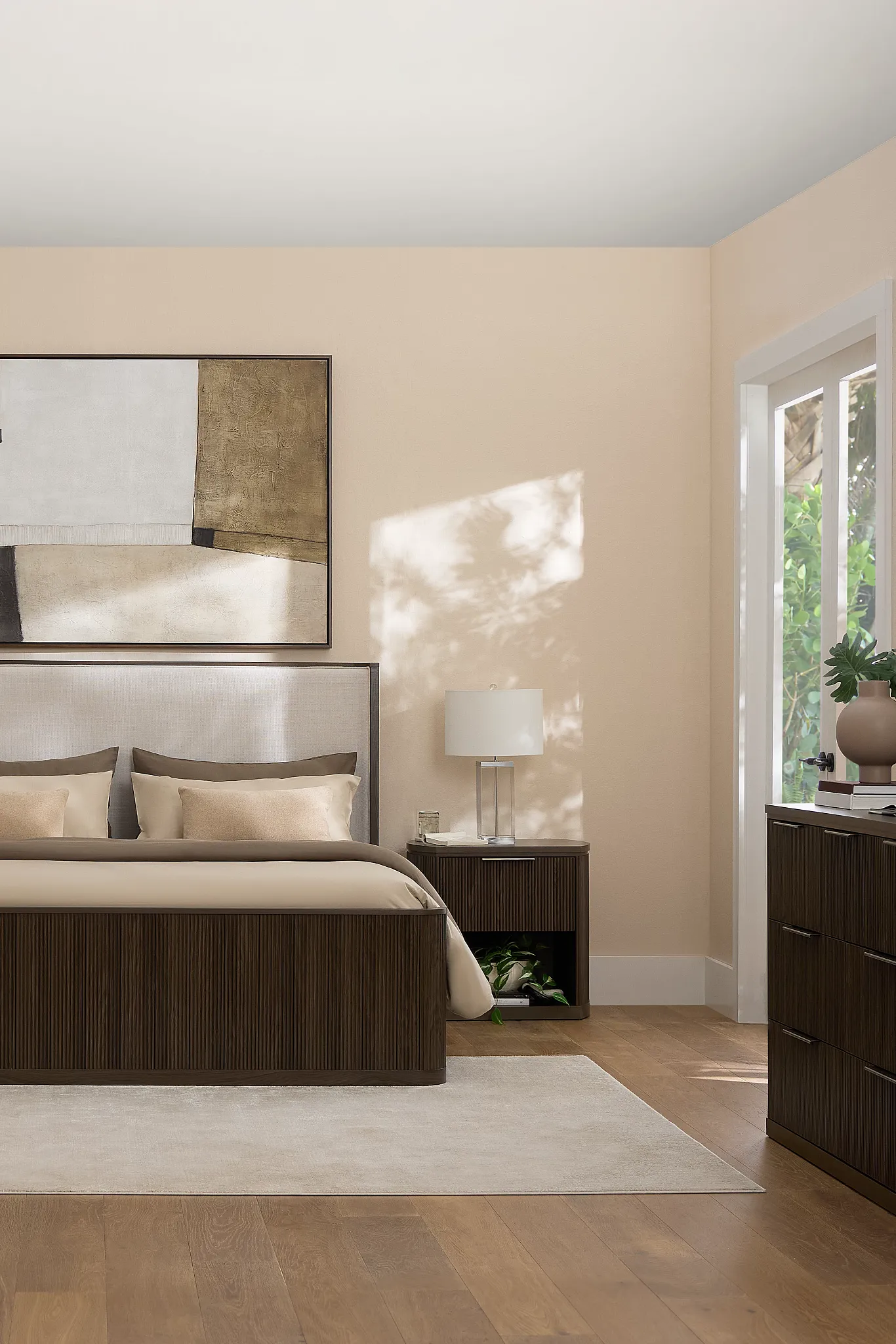 Camden Dark Tone Uph Panel Bed