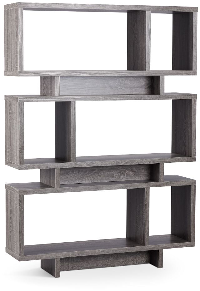 Andres Gray Open Bookcase