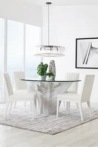 Ocean Drive Glass 60" Round Table