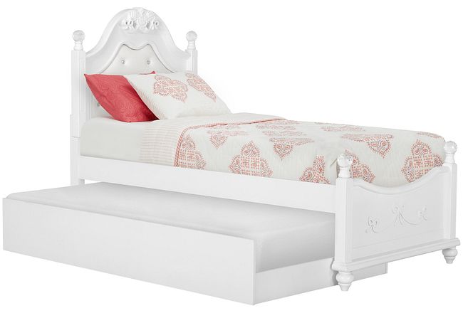 Alana White Uph Poster Trundle Bed