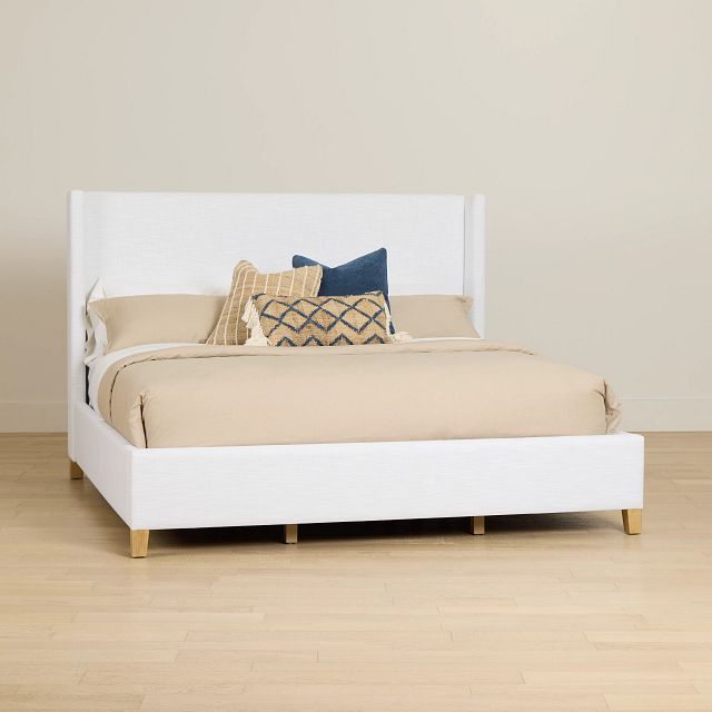 Nantucket White Uph Panel Bed