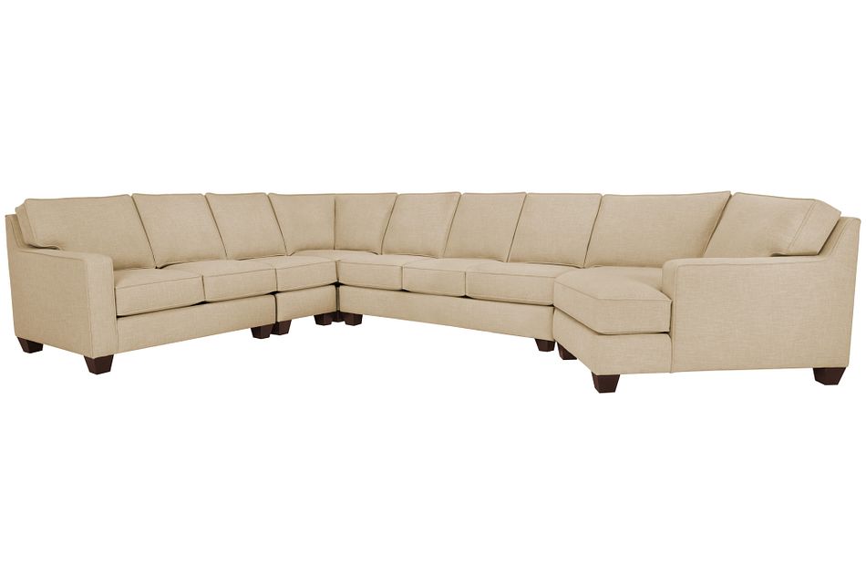 York Beige Cooling Large Right Cuddler Memory Foam Sleeper