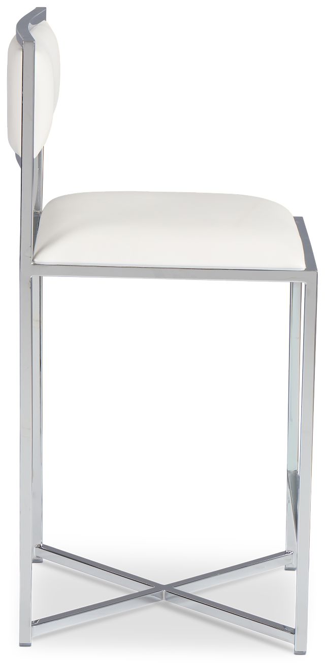 Amalfi White Stnl Steel 24" Barstool