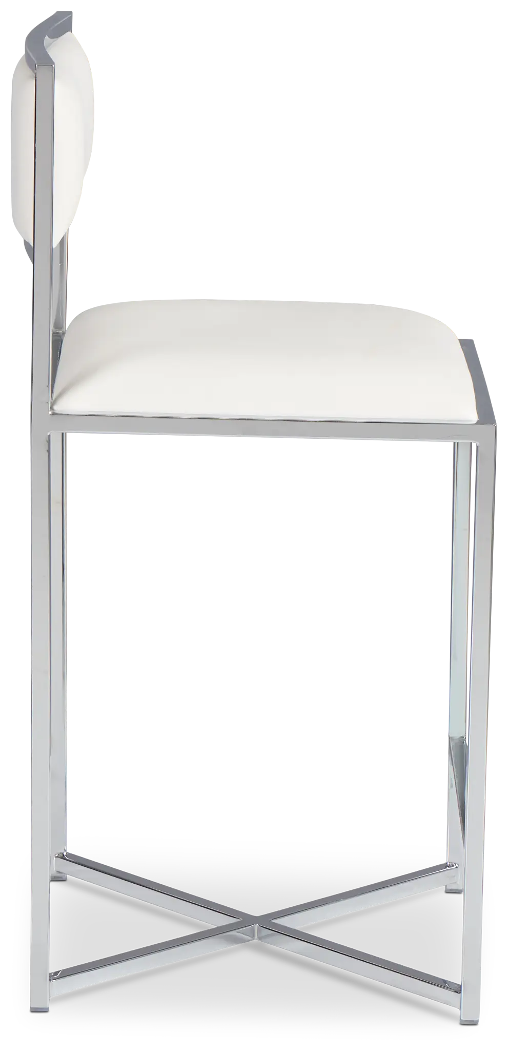 Amalfi Whitestnl Steel 24" Upholstered Barstool Amalfi Whitestnl Steel 24" Upholstered Barstool