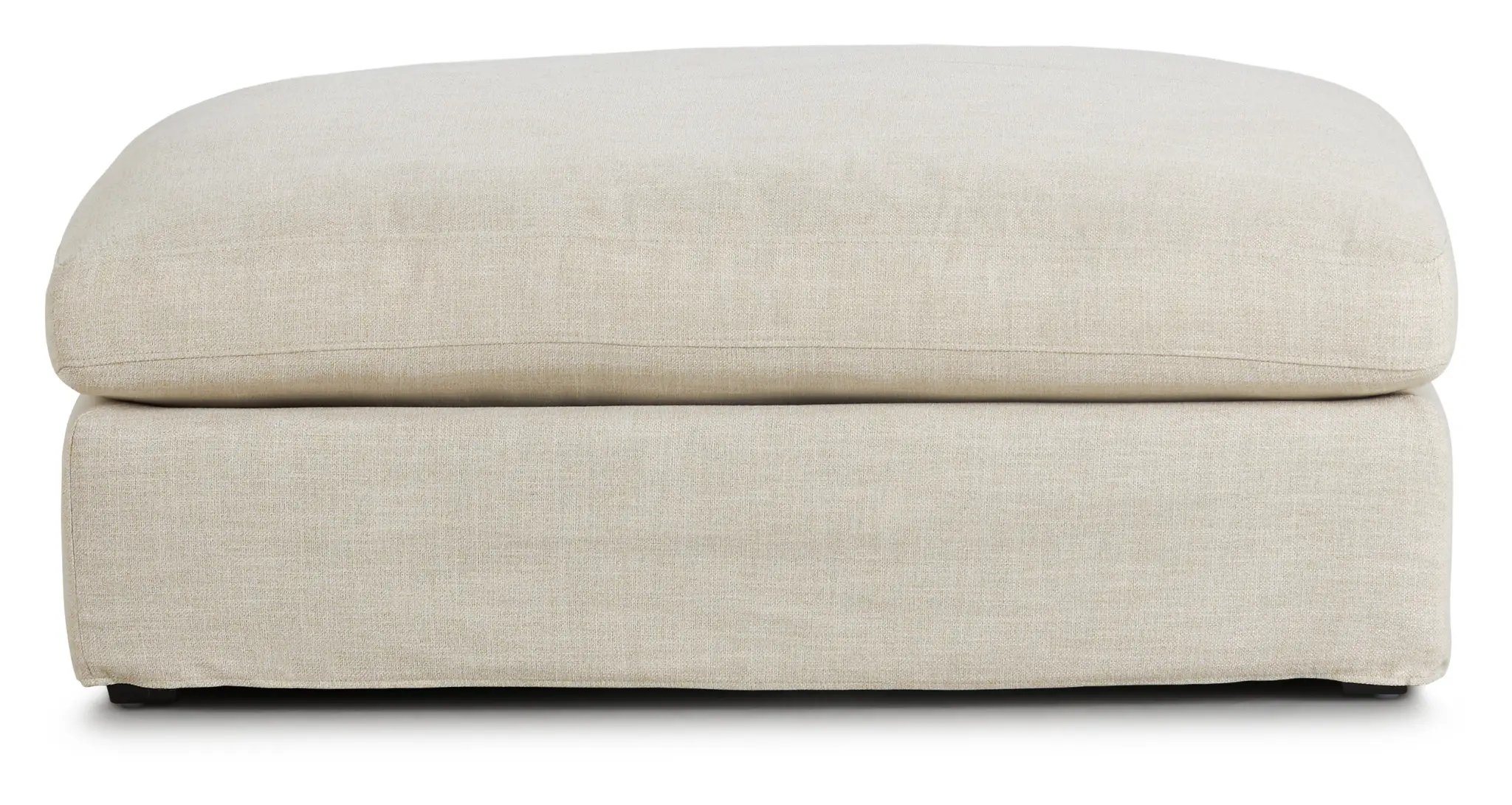 Willow Light Beige Fabric Ottoman Willow Light Beige Fabric Ottoman