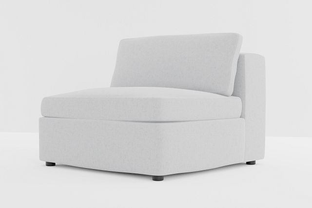 Destin Delray Light Gray Fabric Armless Chair