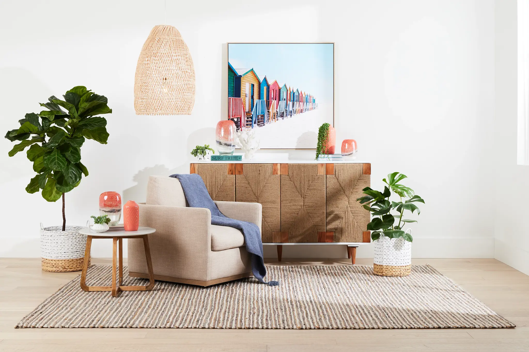 Woven Two-tone Four-door Cabinet Woven Two-tone Four-door Cabinet