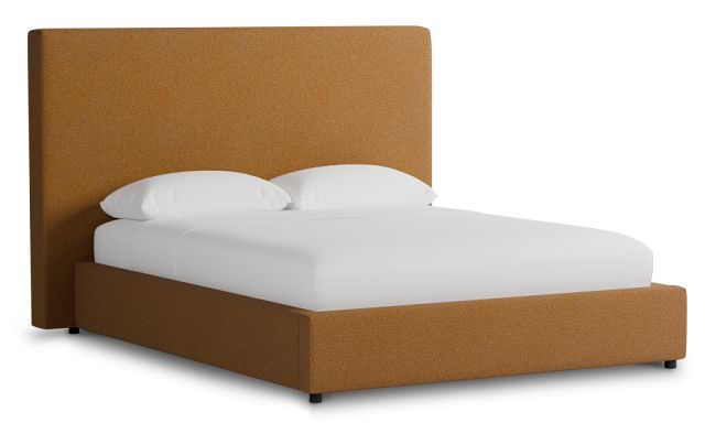 Grayton Elite Light Brown 54" Upholstered Platform Bed