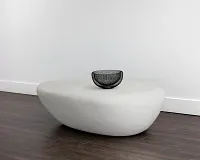 Belina White Oval Coffee Table