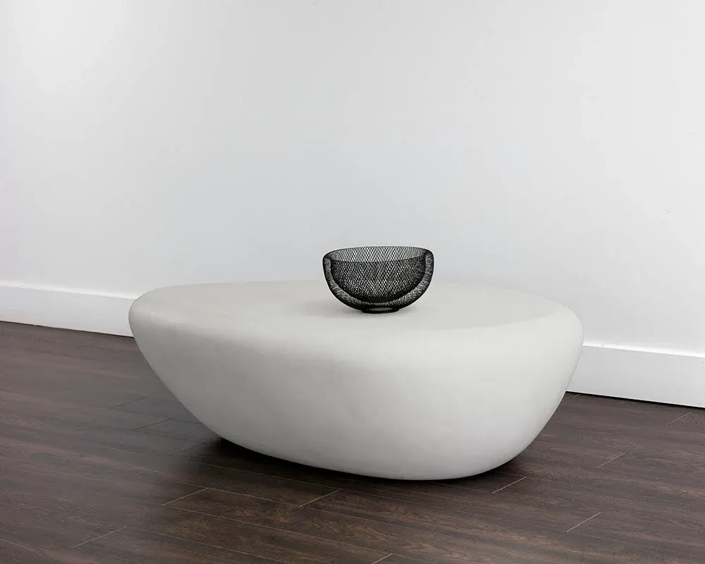 Belina White Oval Coffee Table