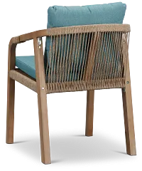 Laguna Teal Cushioned Arm Chair