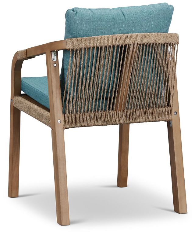 Laguna Teal Cushioned Arm Chair