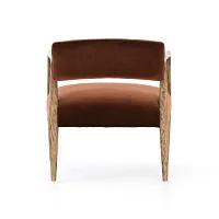Joe Dark Orange Velvet Accent Chair