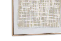 Tuck Beige Framed Canvas Wall Art