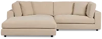 Lounge Light Beige Fabric Chaise Sectional