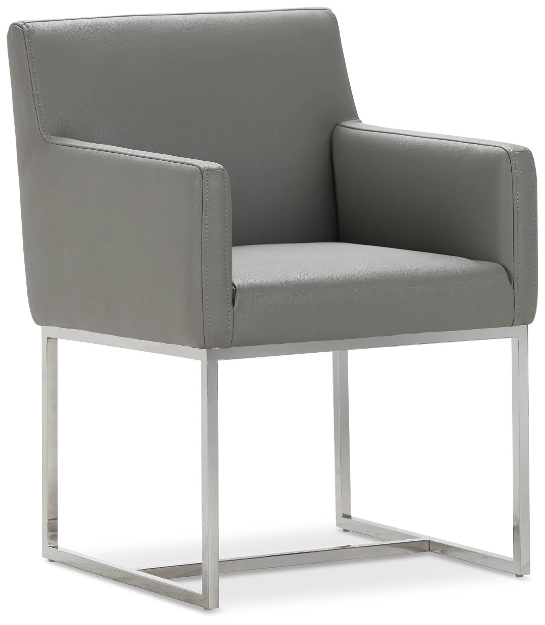 Miami Gray Micro Upholstered Arm Chair
