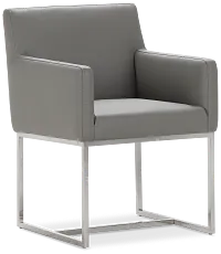 Miami Gray Micro Upholstered Arm Chair