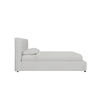 Grayton Delray Pewter 44" Upholstered Platform Bed