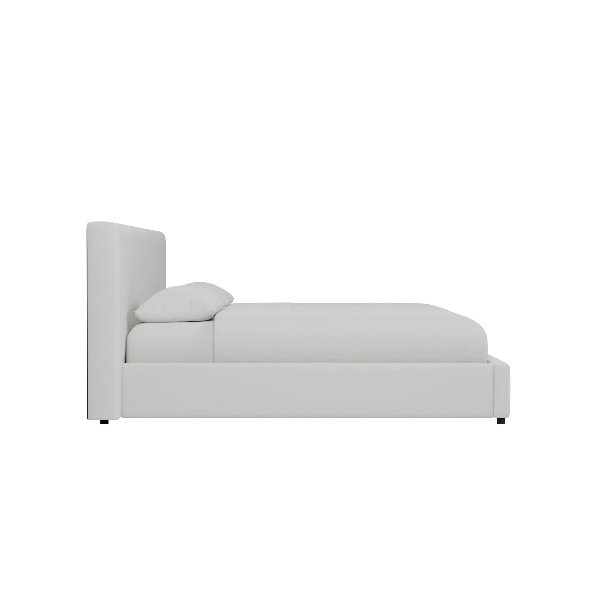 Grayton Delray Pewter 44" Upholstered Platform Bed Grayton Delray Pewter 44" Upholstered Platform Bed